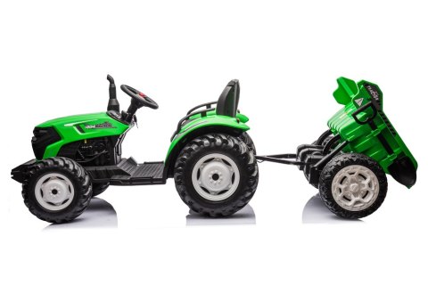 TRAKTOR NA AKUMULATOR HC-306 Z PRZYCZEPĄ JASNO ZIELONY 24V