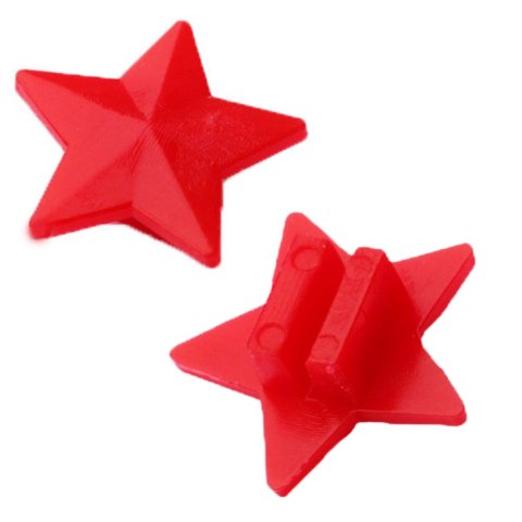 ZESTAW KORALIKI NA SZPRYCHY DO ROWERU GWIAZDKI KOLOROWE 2CM 35SZT