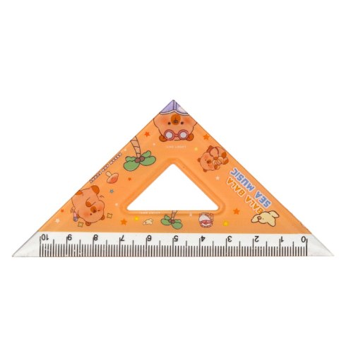 ZESTAW PRZYBORY GEOMETRYCZNE KAPIBARA LINIJKA KĄTOMIERZ EKIERKI 4EL