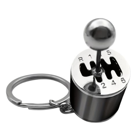 BRELOK METALOWY DO KLUCZY SKRZYNIA BIEGÓW RUCHOMA CZARNY