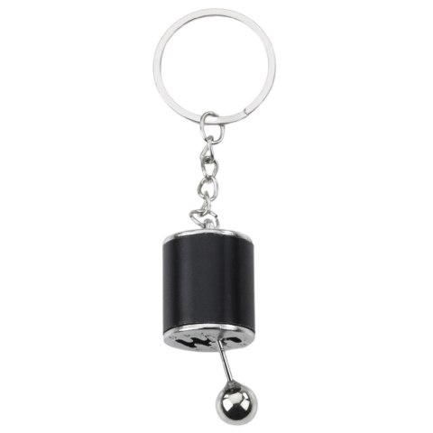 BRELOK METALOWY DO KLUCZY SKRZYNIA BIEGÓW RUCHOMA CZARNY