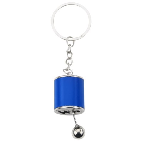 BRELOK METALOWY DO KLUCZY SKRZYNIA BIEGÓW RUCHOMA NIEBIESKI