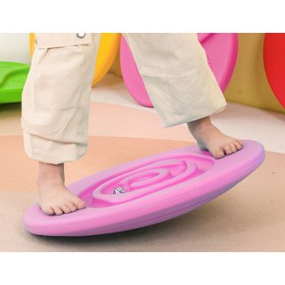 DESKA RÓWNOWAŻĄCA SENSORYCZNA DLA DZIECI PIŁECZKI KAUCZUKOWE 5SZT RÓŻOWA