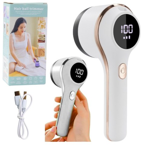 ELEKTRYCZNA GOLARKA DO TKANIN UBRAŃ 3 TRYBY PRĘDKOŚCI BIAŁA