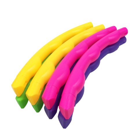 HULA HOP Z WYPUSTKAMI SKŁADANE KOLOROWE 7EL ŚREDNICA 50CM