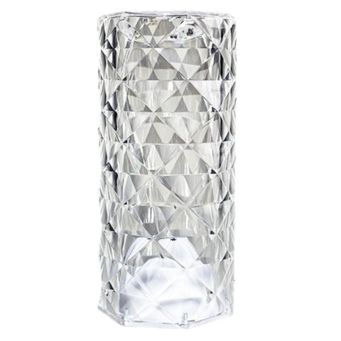 LAMPKA NOCNA KRYSZTAŁOWA LED 16 KOLORÓW DOTYKOWA PILOT