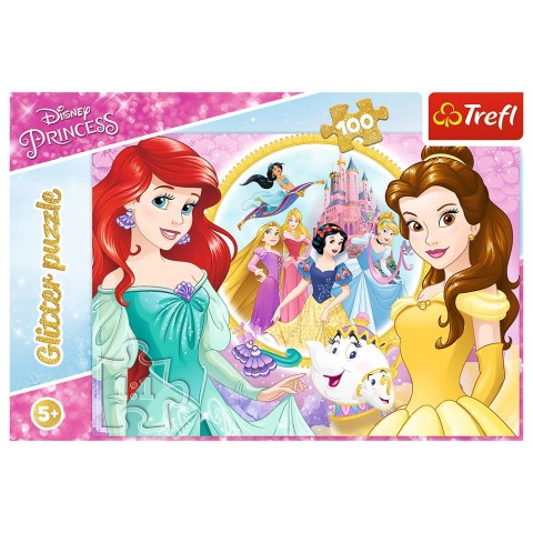 PUZZLE - 100 GLITTER - WSPOMNIENIA BELLI I ARIELKI - TREFL 14819