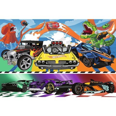 PUZZLE - 100 - PĘDZĄCE SAMOCHODY - HOT WHEELS - TREFL 16466