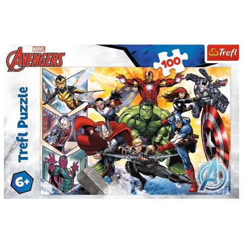 PUZZLE - 100 - SIŁA AVENGERSÓW - MARVEL AVENGERS - TREFL 16431