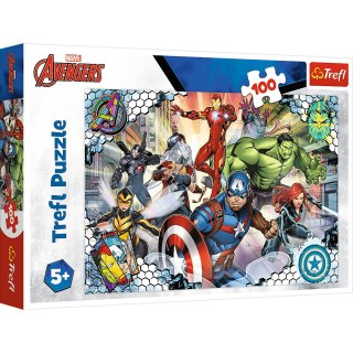 PUZZLE - 100 - SŁAWNI AVENGERS - DISNEY MARVEL THE AVENGERS - TREFL 16454
