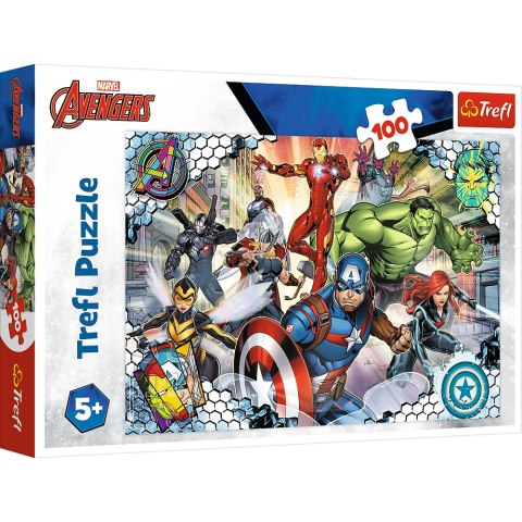 PUZZLE - 100 - SŁAWNI AVENGERS - DISNEY MARVEL THE AVENGERS - TREFL 16454