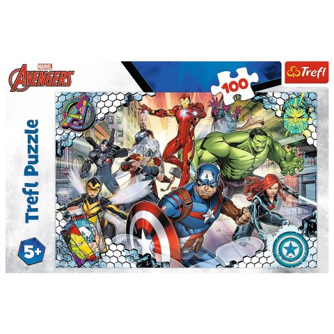 PUZZLE - 100 - SŁAWNI AVENGERS - DISNEY MARVEL THE AVENGERS - TREFL 16454