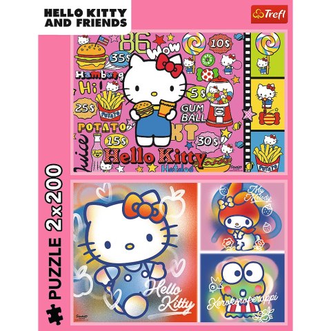 PUZZLE - 2X200 - HELLO KITTY I PRZYJACIELE - HELLO KITTY - TREFL 13336