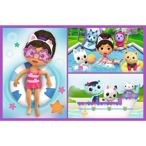 PUZZLE - 2X70 - BAW SIĘ Z GABBY - KOCI DOMEK GABI - TREFL 34438