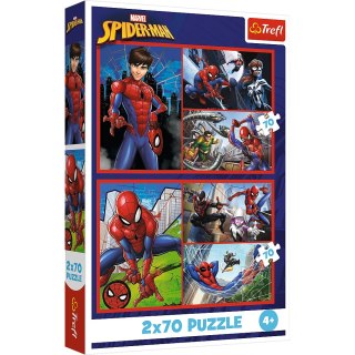 PUZZLE - 2X70 - PAJĘCZE HISTORIE - DISNEY MARVEL SPIDERMAN - TREFL 34443