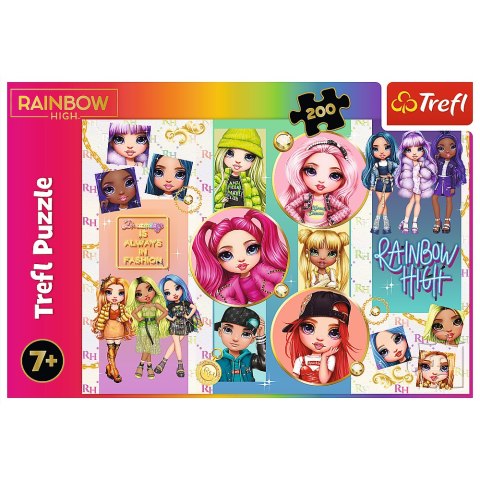 PUZZLE - 200 - PRZYJAŹŃ RAINBOW HIGH - TREFL 13289