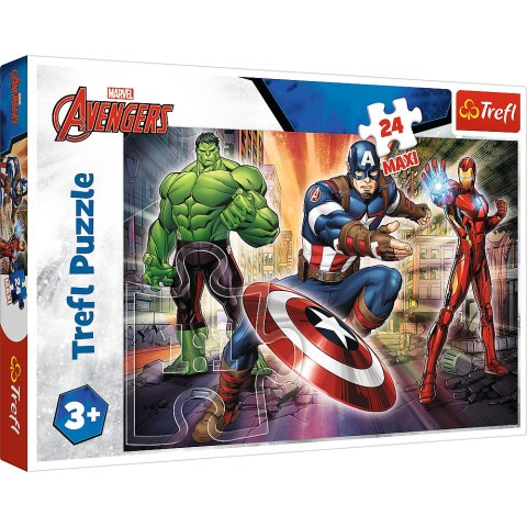 PUZZLE - 24 MAXI - W ŚWIECIE AVENGERSÓW - TREFL 14321