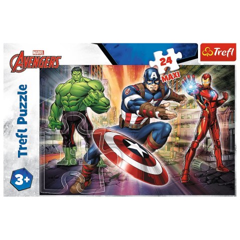 PUZZLE - 24 MAXI - W ŚWIECIE AVENGERSÓW - TREFL 14321