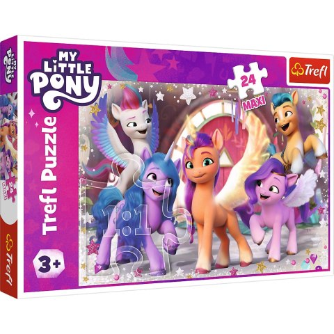 PUZZLE - 24 MAXI - WESOŁY DZIEŃ KUCYKÓW - MY LITTLE PONY - TREFL 14355