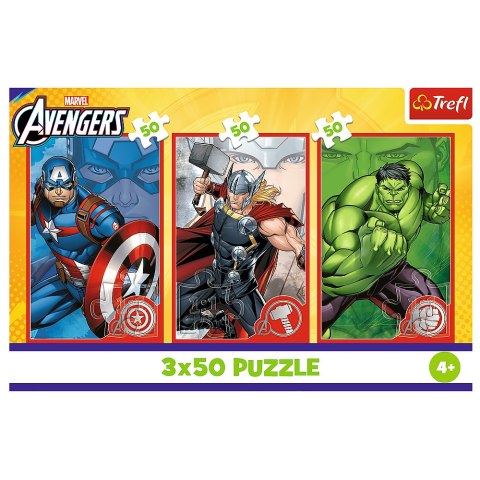 PUZZLE - 3X50 - TWÓJ BOHATER - DISNEY MARVEL THE AVENGERS - TREFL 34891