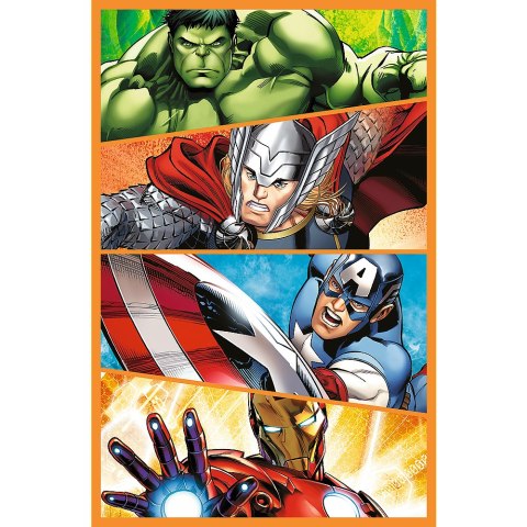 PUZZLE - 3X80 - DNI PEŁNE AKCJI - DISNEY MARVEL THE AVENGERS - TREFL 34883