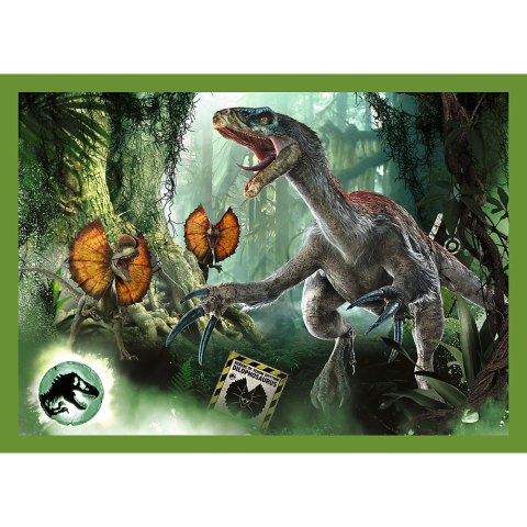 PUZZLE - 4W1 (12, 15, 20, 24) - GROŹNE DINOZAURY - UNIVERSAL JURASSIC WORLD - TREFL 34607