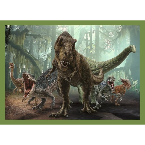 PUZZLE - 4W1 (12, 15, 20, 24) - GROŹNE DINOZAURY - UNIVERSAL JURASSIC WORLD - TREFL 34607