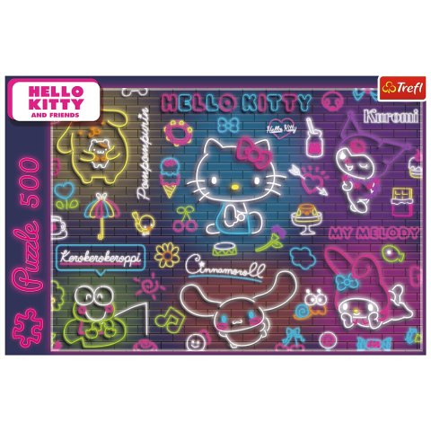 PUZZLE - 500 - NEON HELLO KITTY - TREFL 37523