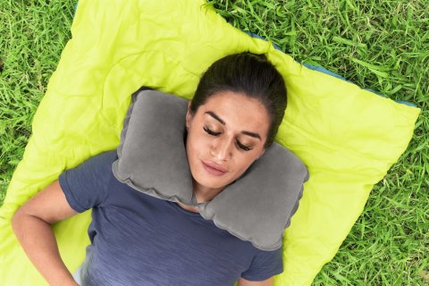 DMUCHANA PODUSZKA PODRÓŻNA 46 X 28 CM ROGAL SZARA BESTWAY 67006