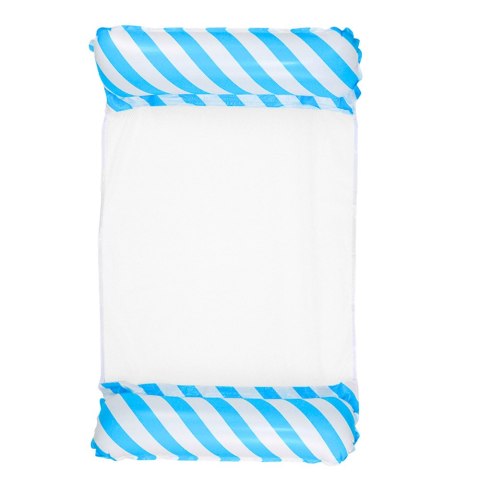 DMUCHANY HAMAK WODNY MATERAC LEŻAK BIAŁO-NIEBIESKI 120X70CM