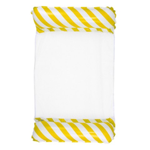 DMUCHANY HAMAK WODNY MATERAC LEŻAK BIAŁO-ŻÓŁTY 120X70CM