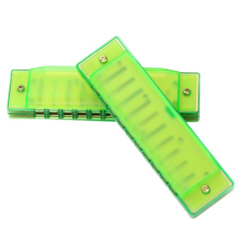 HARMONIJKA USTNA 10-OTWOROWA DLA DZIECI POCZĄTKUJĄCYCH ETUI ZIELONA