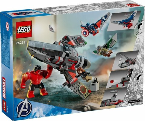 LEGO 76292 SUPER HEROES KAPITAN AMERYKA KONTRA CZERWONY HULK - BITWA