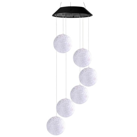 LAMPKI SOLARNE OGRODOWE LED DZWONKI KULE KOLOROWE 70CM