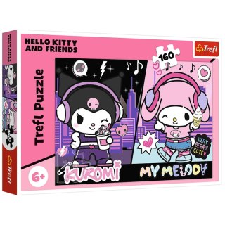 PUZZLE - 160 - KUROMI RZĄDZI - HELLO KITTY - TREFL 15430
