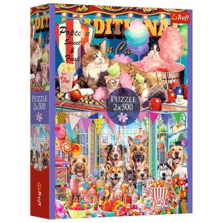 PUZZLE - 2X500 - PUSZYŚCI PRZYJACIELE - TREFL 37495