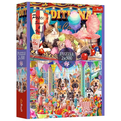 PUZZLE - 2X500 - PUSZYŚCI PRZYJACIELE - TREFL 37495