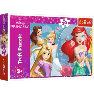 PUZZLE - 30 - PIĘKNY DZIEŃ KSIĘŻNICZEK - DISNEY PRINCESS - TREFL 18308