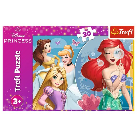 PUZZLE - 30 - PIĘKNY DZIEŃ KSIĘŻNICZEK - DISNEY PRINCESS - TREFL 18308