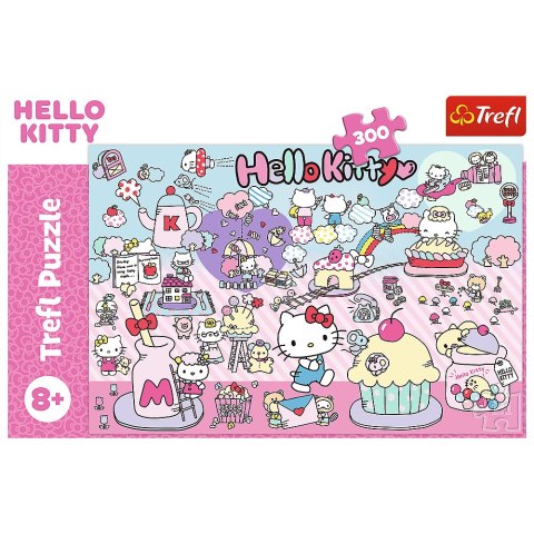 PUZZLE - 300 - POZNAJ ŚWIAT HELLO KITTY - HELLO KITTY - TREFL 23031