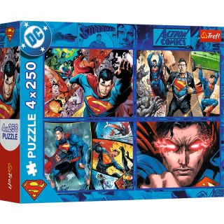 PUZZLE - 4X250 - ODWAGA SUPERMANA - WARNER SUPERMAN - TREFL 13340