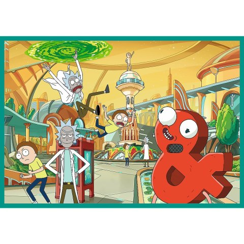 PUZZLE - 4X250 - ZAKRĘCONY ŚWIAT RICKA I MORTY'EGO - WARNER RICK AND MORTY - TREFL 13338