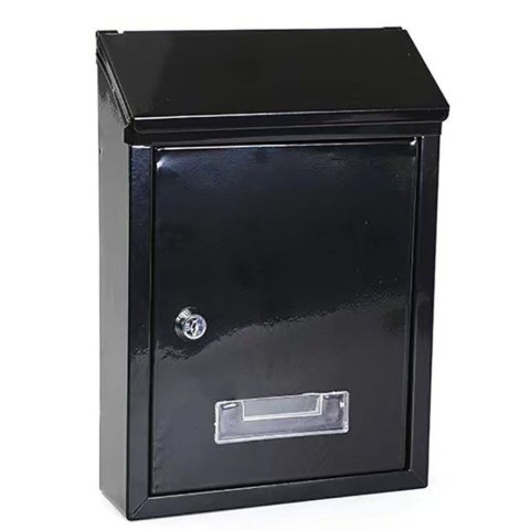 SKRZYNKA POCZTOWA NA LISTY STAL OCYNKOWANA CZARNA 26,5X18,5X6,5CM
