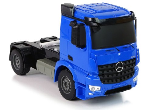 DUŻA CIĘŻARÓWKA R/C MERCEDES AROCS NIEBIESKA 1:20 KONTENER 58 CM DŁUGOŚCI