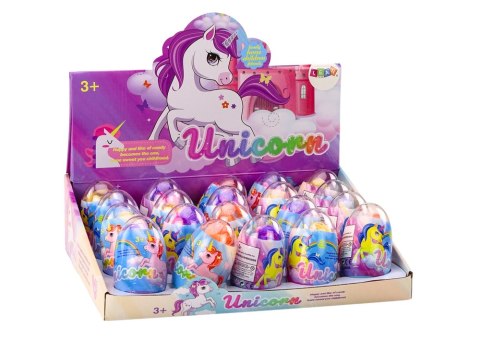 FIGURKA JEDNOROŻEC W JAJKU KOLOROWY DO CZESANIA GRZEBIEŃ MAGICZNE JAJKO MIX