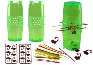 GRA ZRĘCZNOŚCIOWA ZŁAP MAŁPKĘ SPADAJĄCE MAŁPKI BIERKI