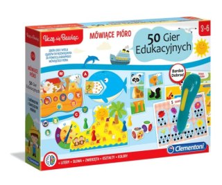 MÓWIĄCE PIÓRO 50 GIER EDUKACYJNYCH UCZĘ SIĘ BAWIĄC JĘZYK POLSKI CLEMENTONI 50650