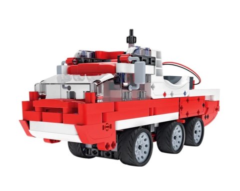 NAUKOWA ZABAWA KLOCKI LABORATORIUM MECHANIKI SAMOCHÓD STRAŻACKI SILNIK ELEKTRYCZNY JĘZYK POLSKI CLEMENTONI 50728