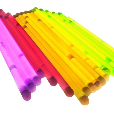 OPASKI FLUORESCENCYJNE 100 SZTUK WIELE KOLORÓW ŚWIECĄCE W CIEMNOŚCI