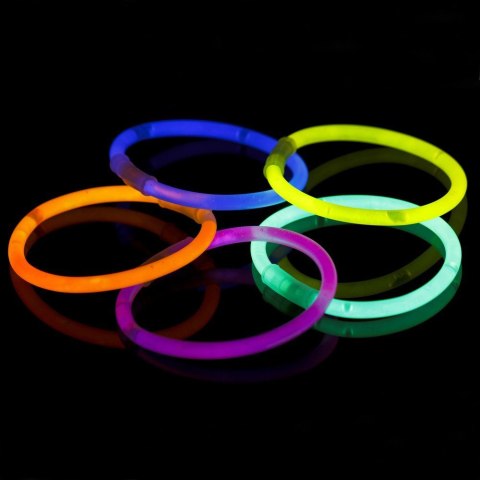 OPASKI FLUORESCENCYJNE 100 SZTUK WIELE KOLORÓW ŚWIECĄCE W CIEMNOŚCI